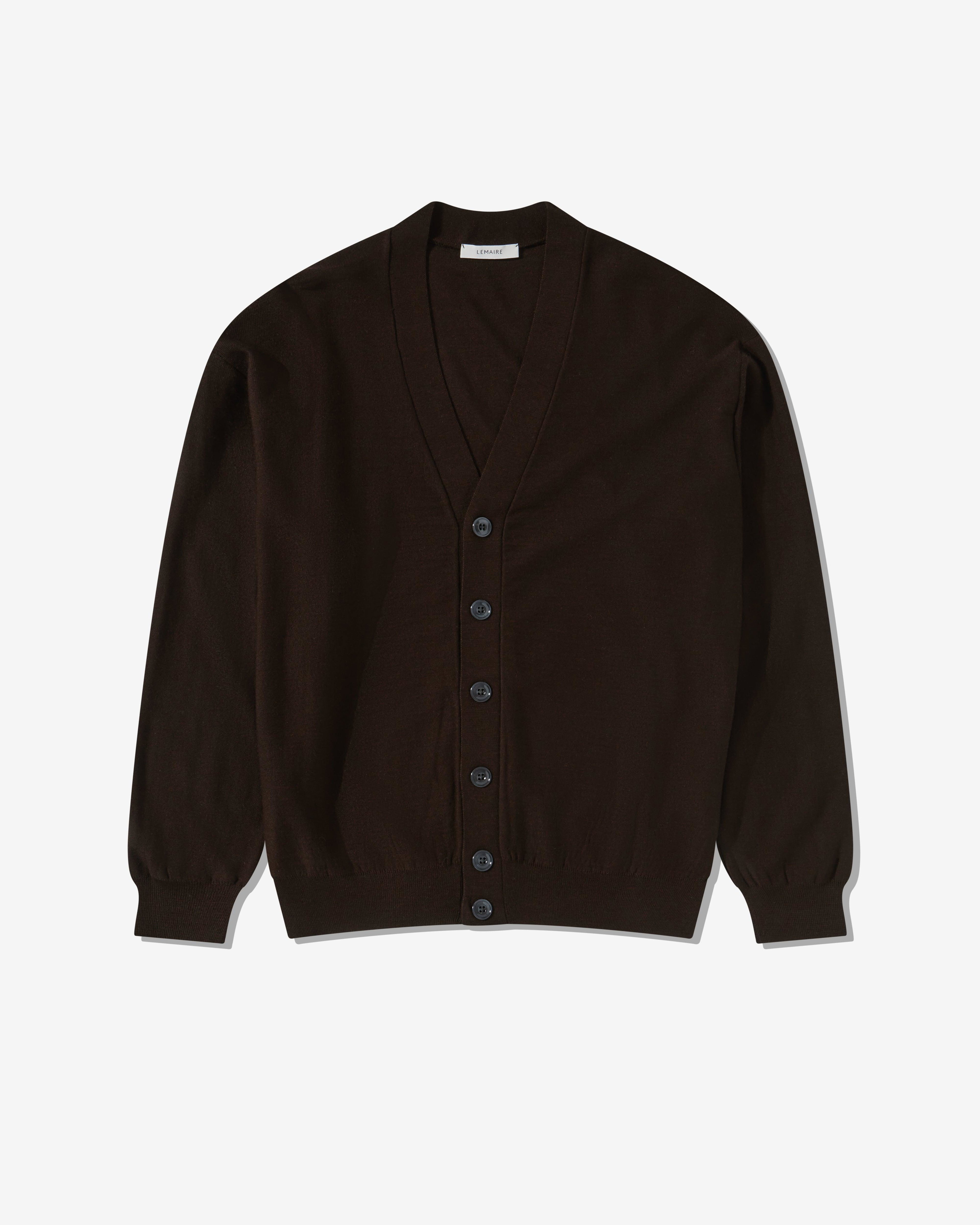 Lemaire - Women’s Relaxed Twisted Cardigan - (Pecan Brown) by LEMAIRE