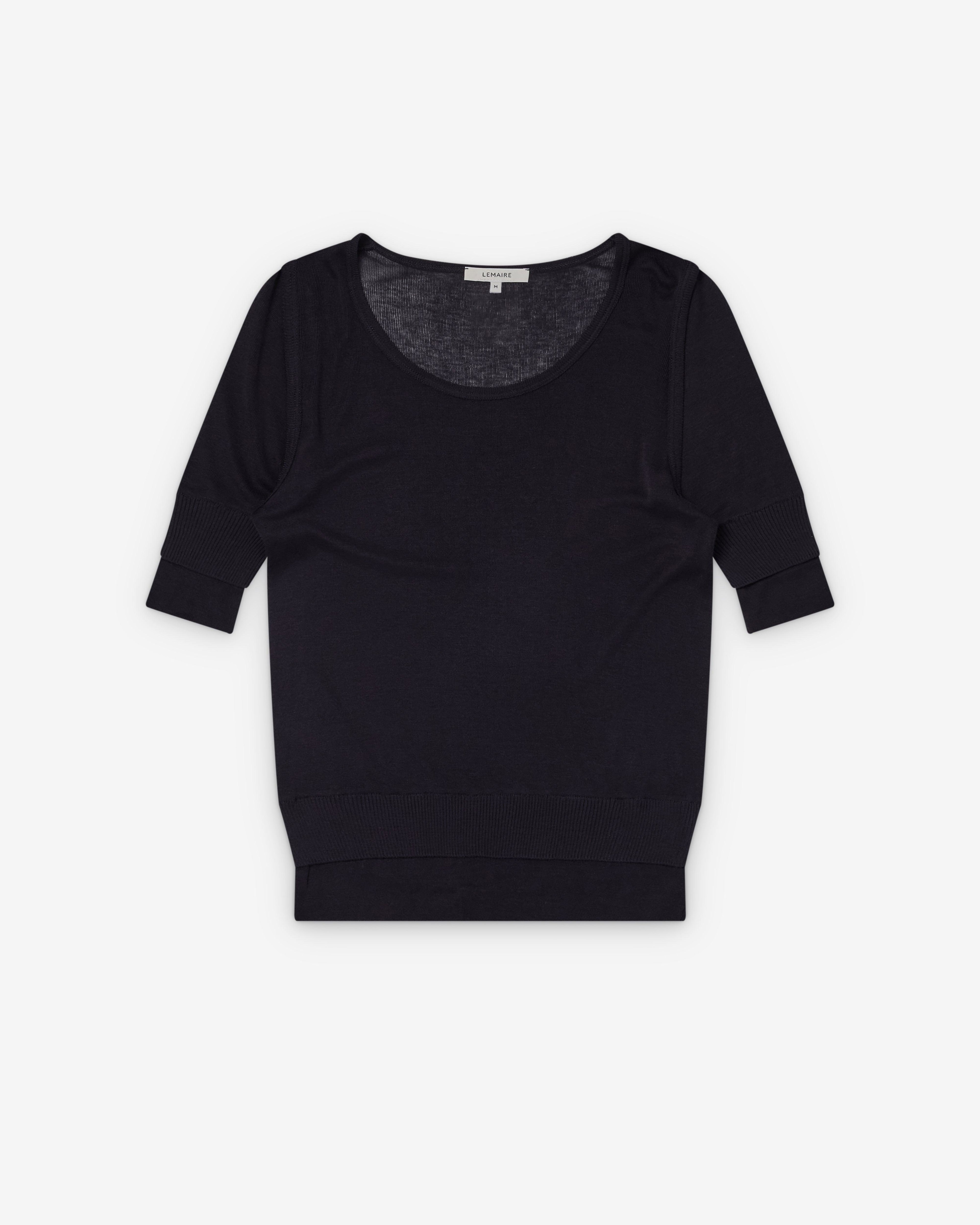 Lemaire  - Women's Seamless Trompe L'Oeil Top - (Midnight) by LEMAIRE