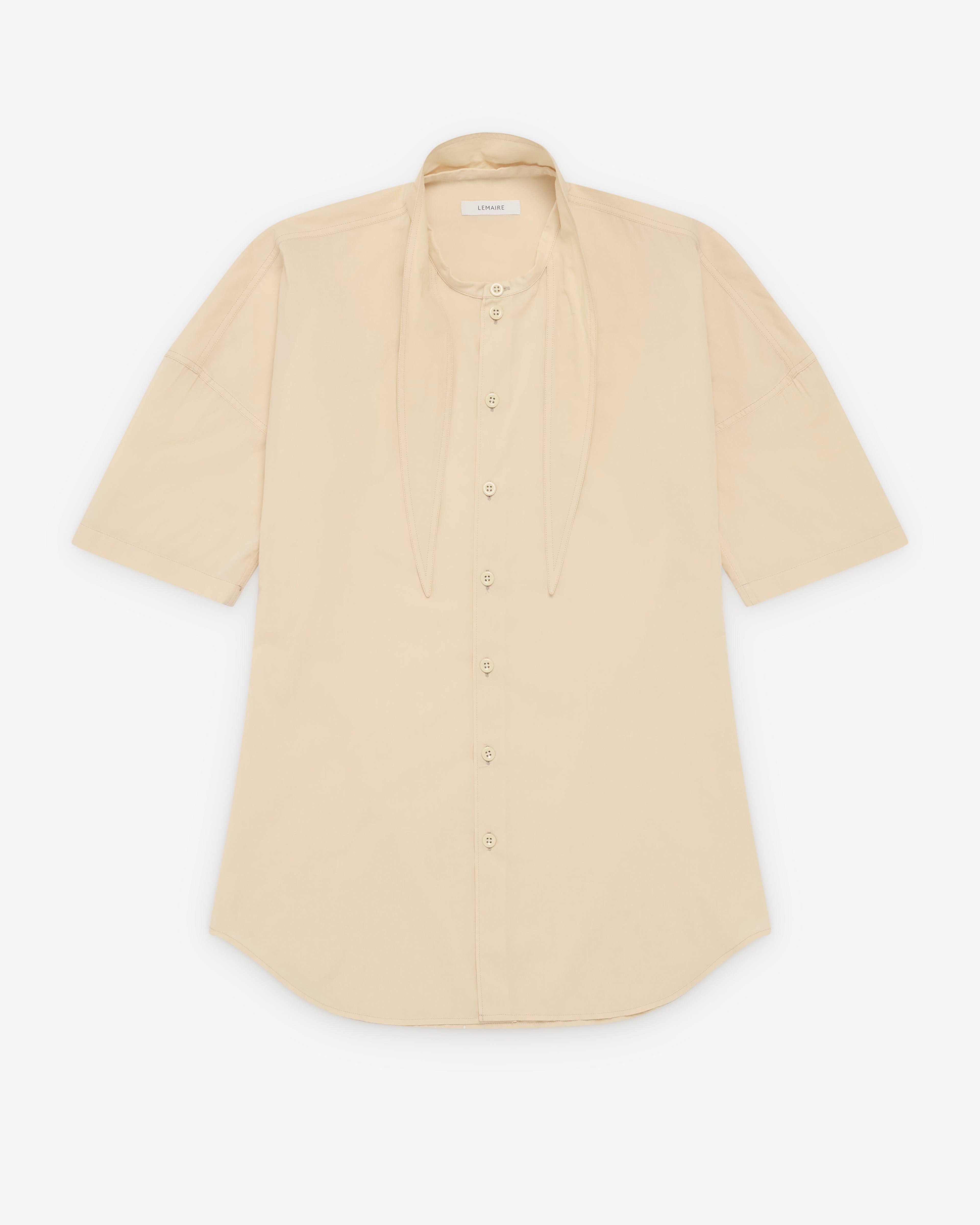 Lemaire  - Women's Short Sleeve Shirt With Foulard - (Apricot) by LEMAIRE