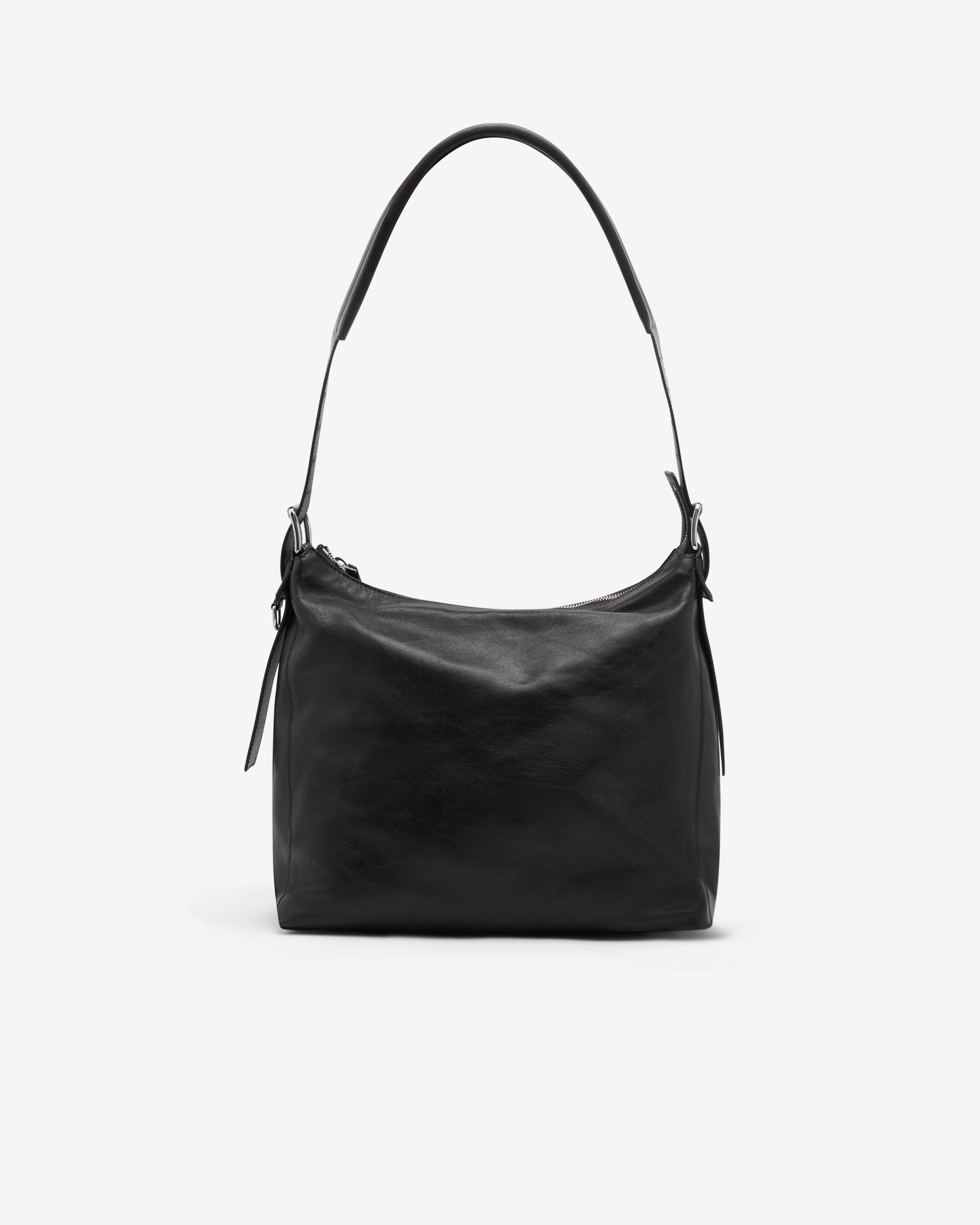 Lemaire  - Women's Small Belted Hobo Bag - (Dark Chocolate) by LEMAIRE