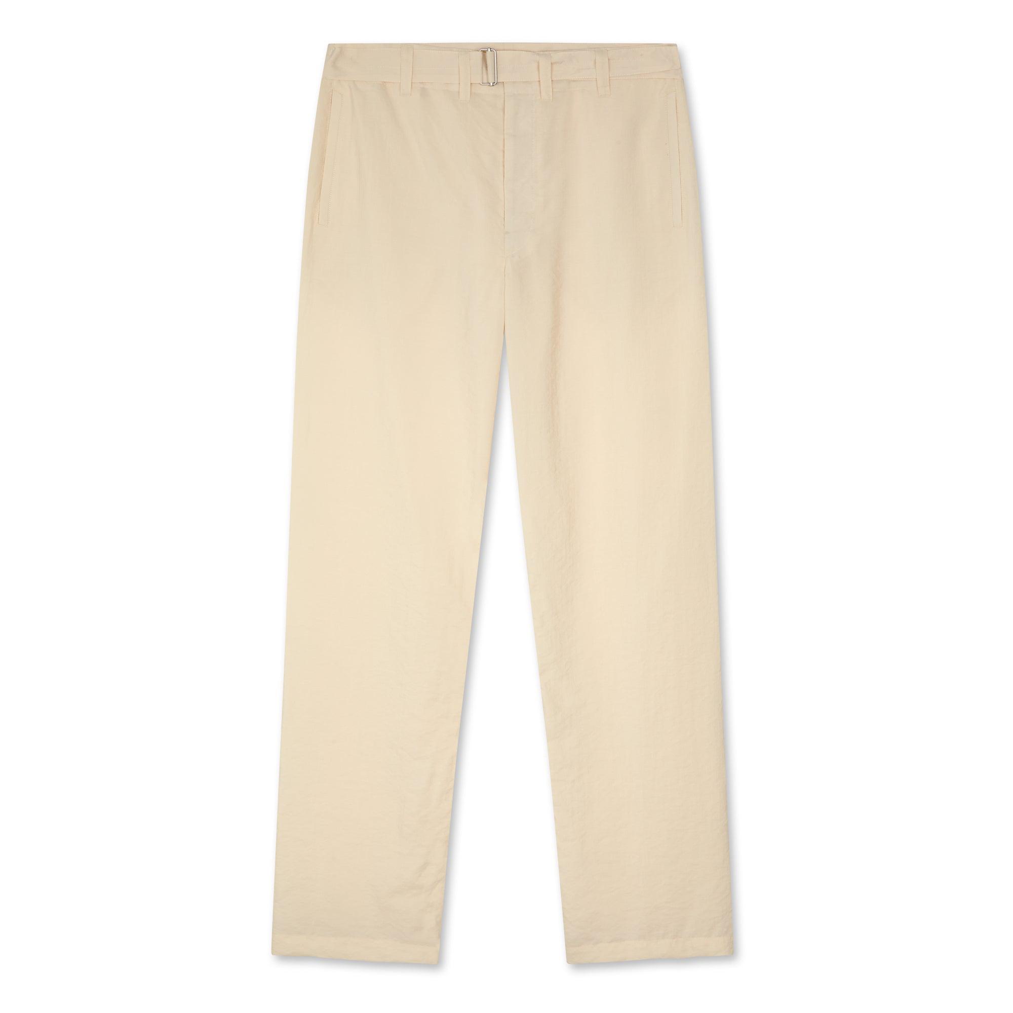 Lemaire - Women’s Soft Belted Pant - (Light Cream) by LEMAIRE