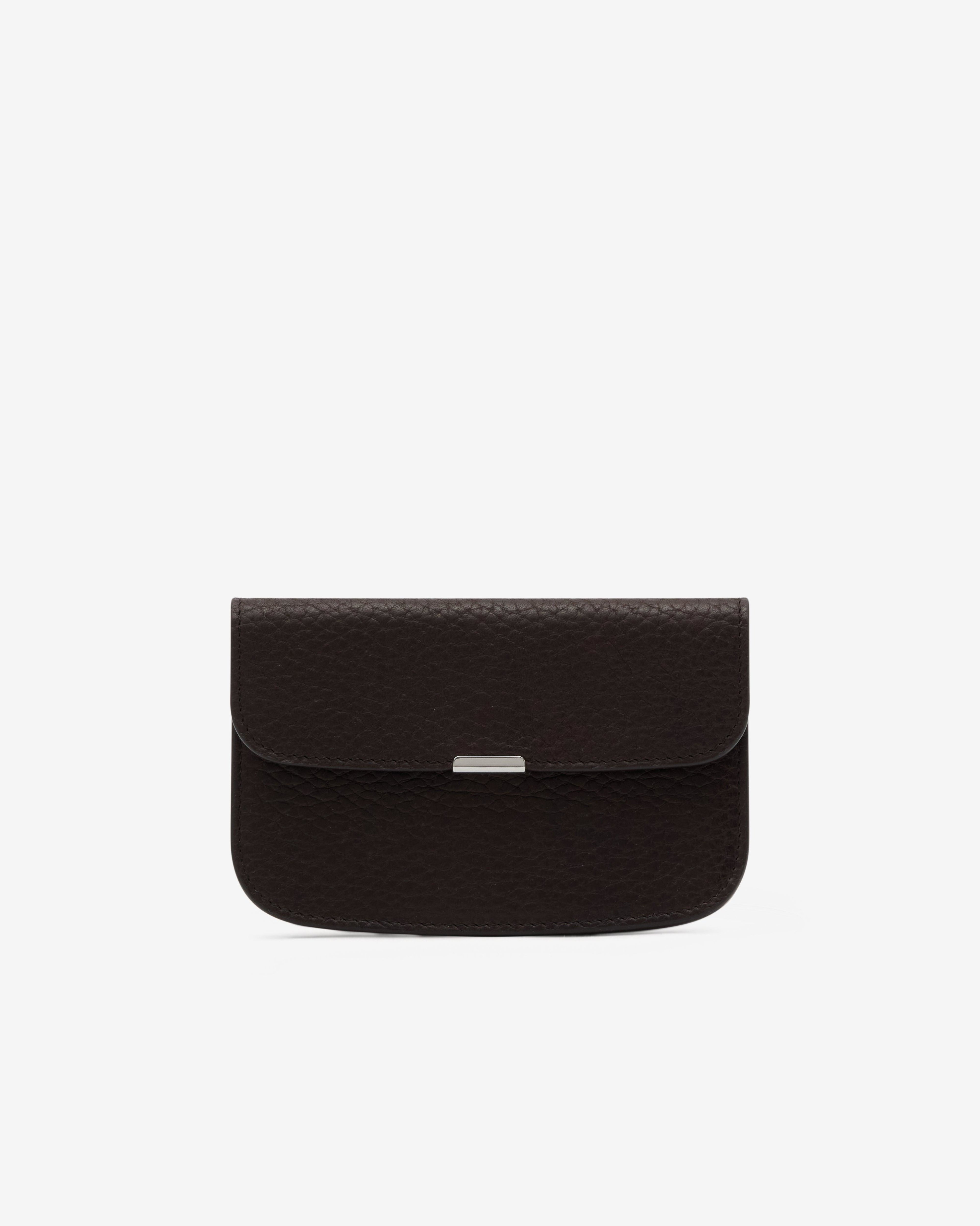 Lemaire  - Women's Soft Tab Card Holder Coin Purse - (Dark Chocolate) by LEMAIRE