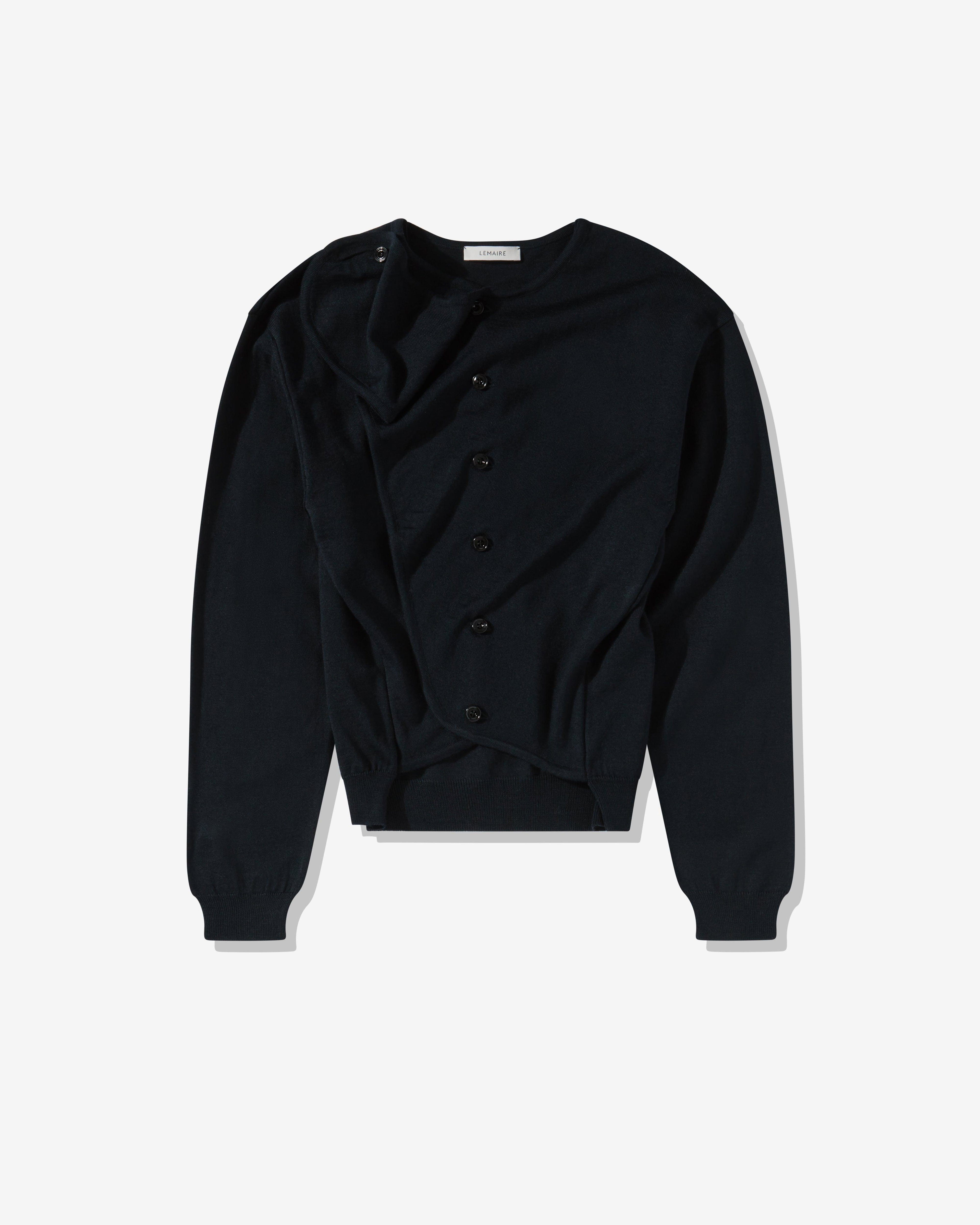 Lemaire - Women’s Trompe L'oeil Cardigan Jumper - (Dark Navy) by LEMAIRE