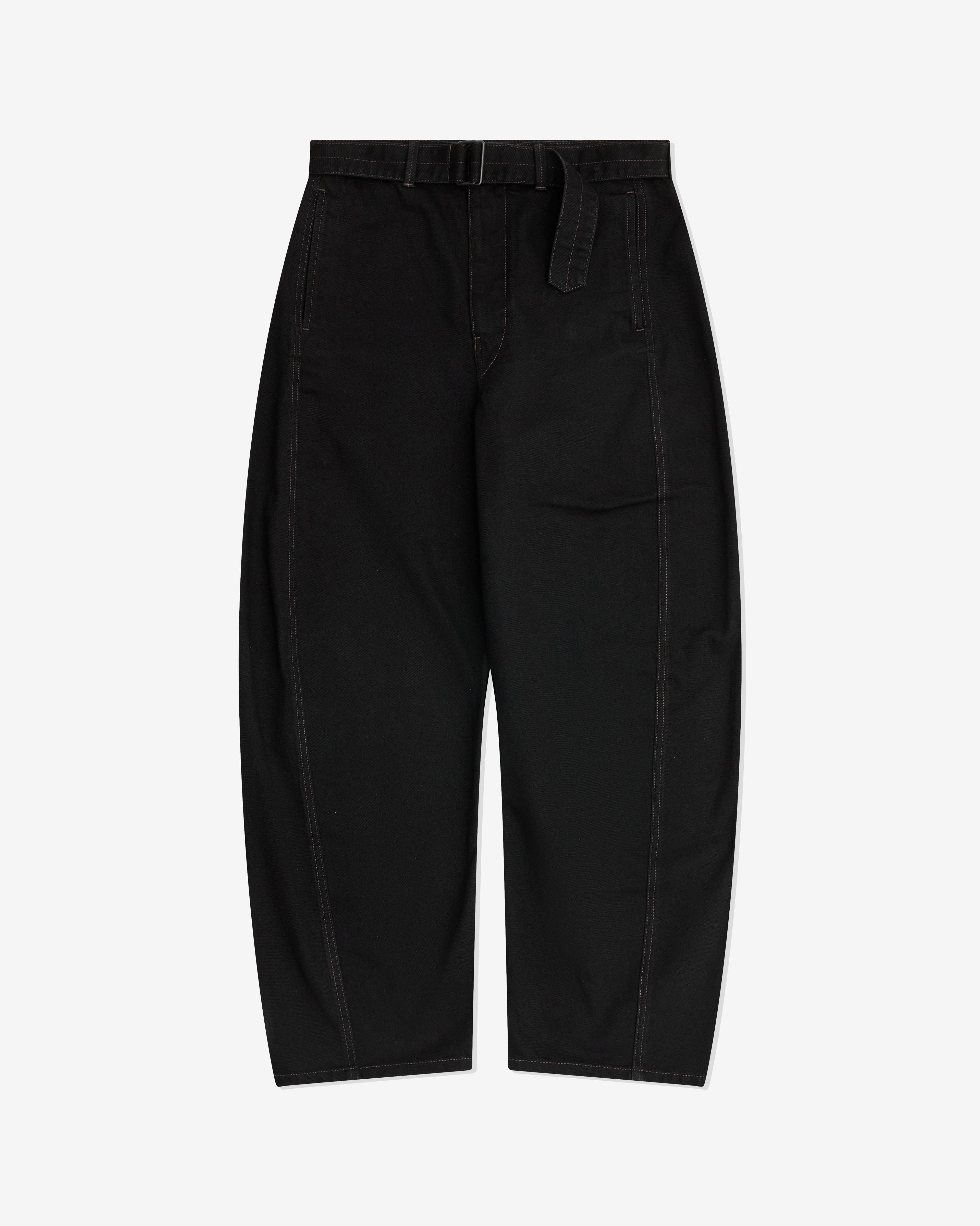 Lemaire - Women’s Twisted Belted Pants - (Black) by LEMAIRE
