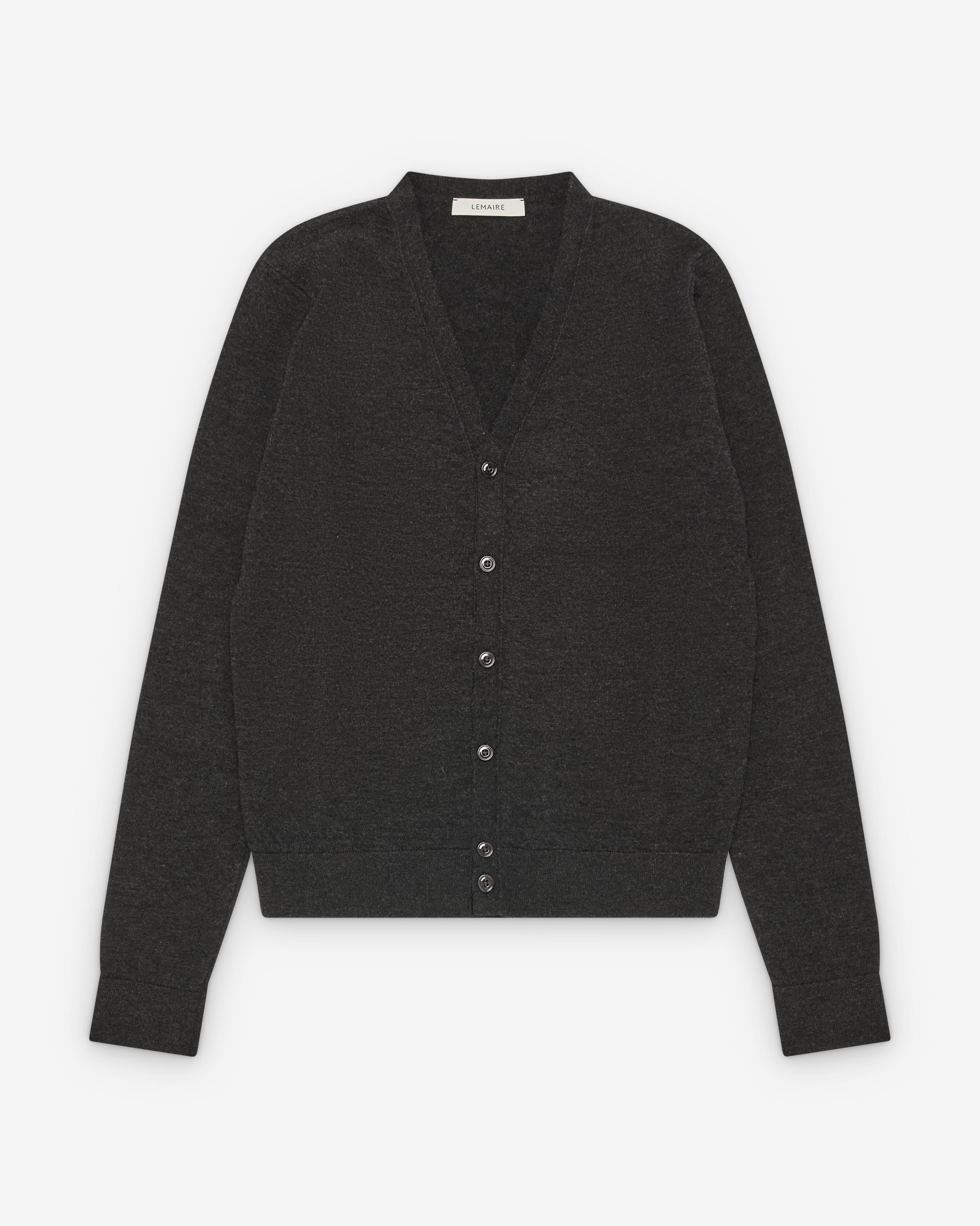 Lemaire  - Women's V Neck Buttoned Cardigan - (Black) by LEMAIRE