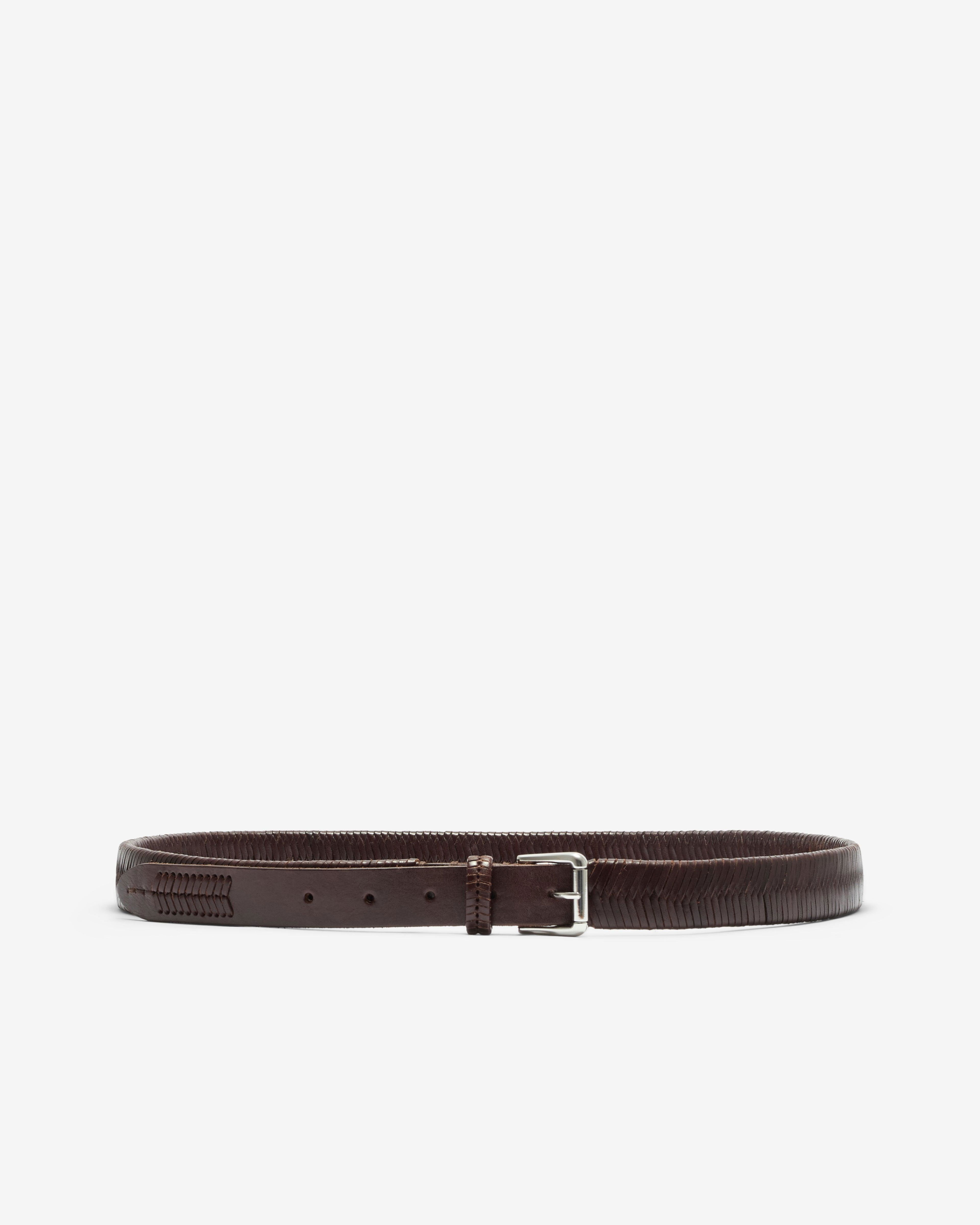 Lemaire - Women’s Weaved Belt 25 - (Dark Brown) by LEMAIRE