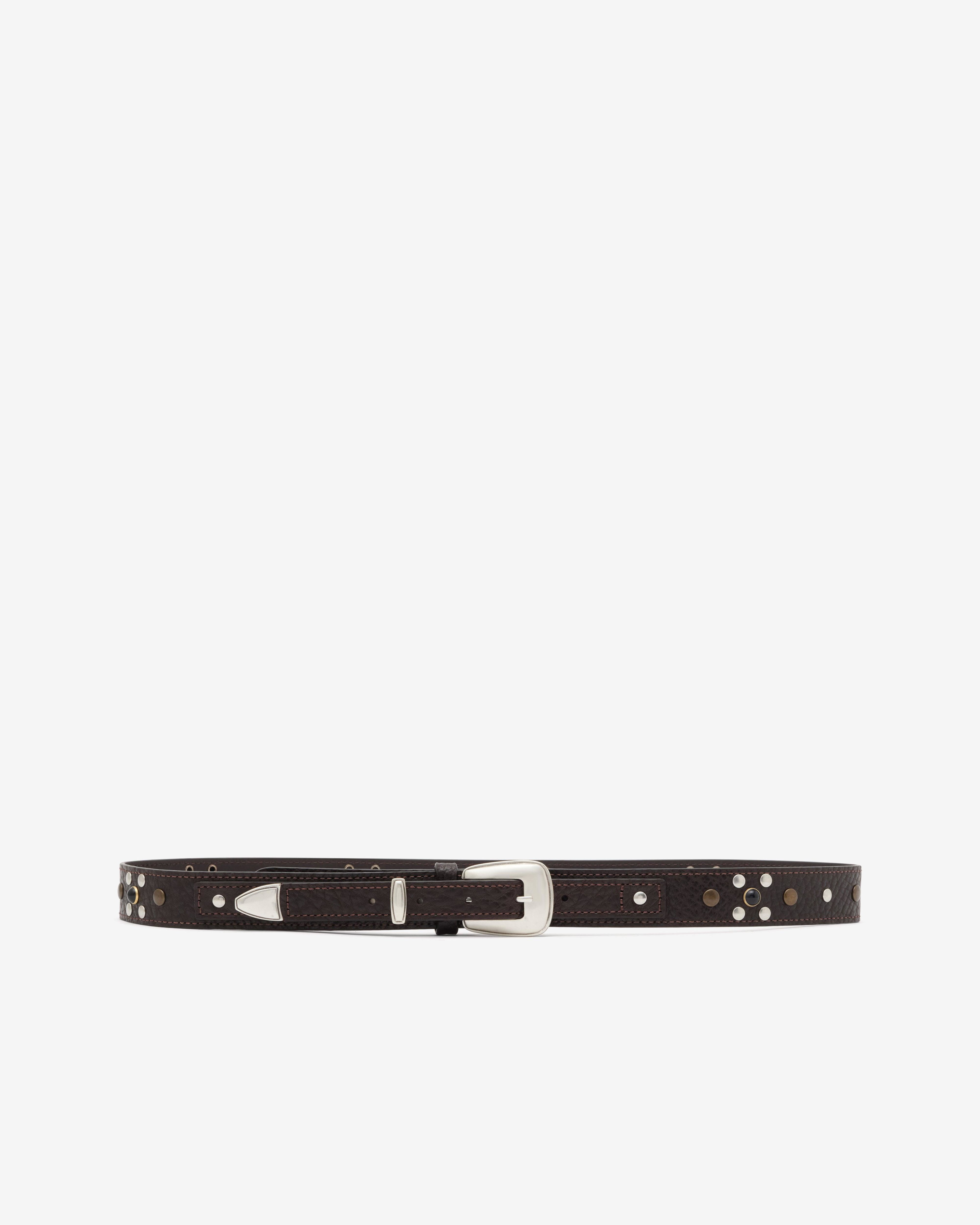 Lemaire  - Women's Western Studs Belt 30 - (Brown) by LEMAIRE