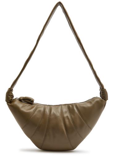 Medium Croissant leather shoulder bag by LEMAIRE