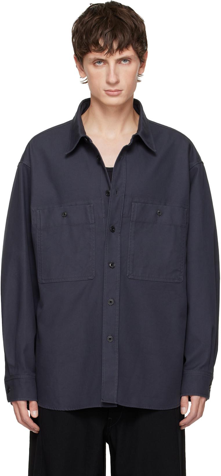 Navy Utility Shirt by LEMAIRE