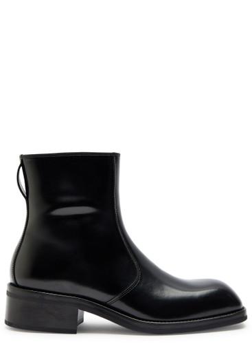 Patent leather Chelsea boots by LEMAIRE