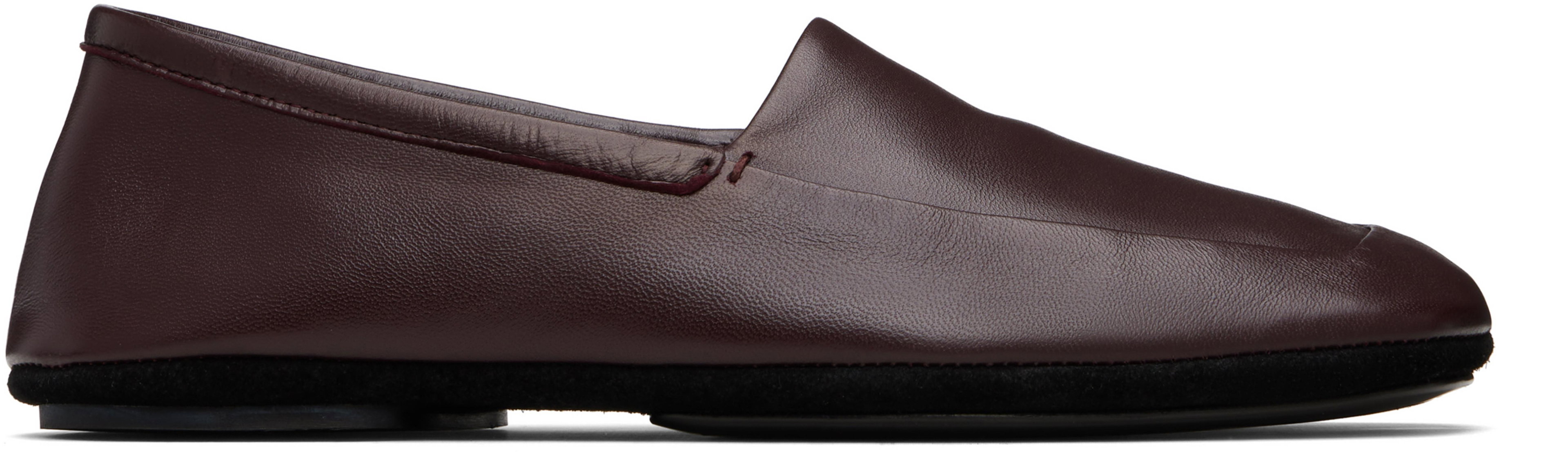 Purple 'Indoor' Slipper Loafers by LEMAIRE