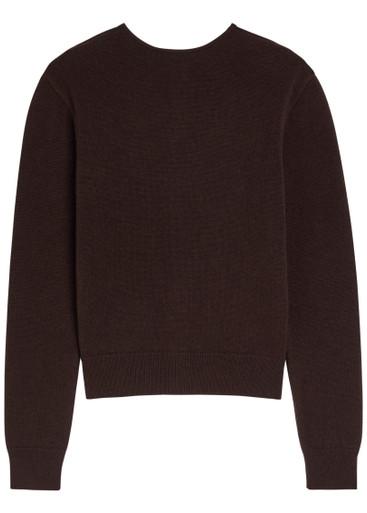Reversible buttoned wool and cashmere-blend jumper by LEMAIRE