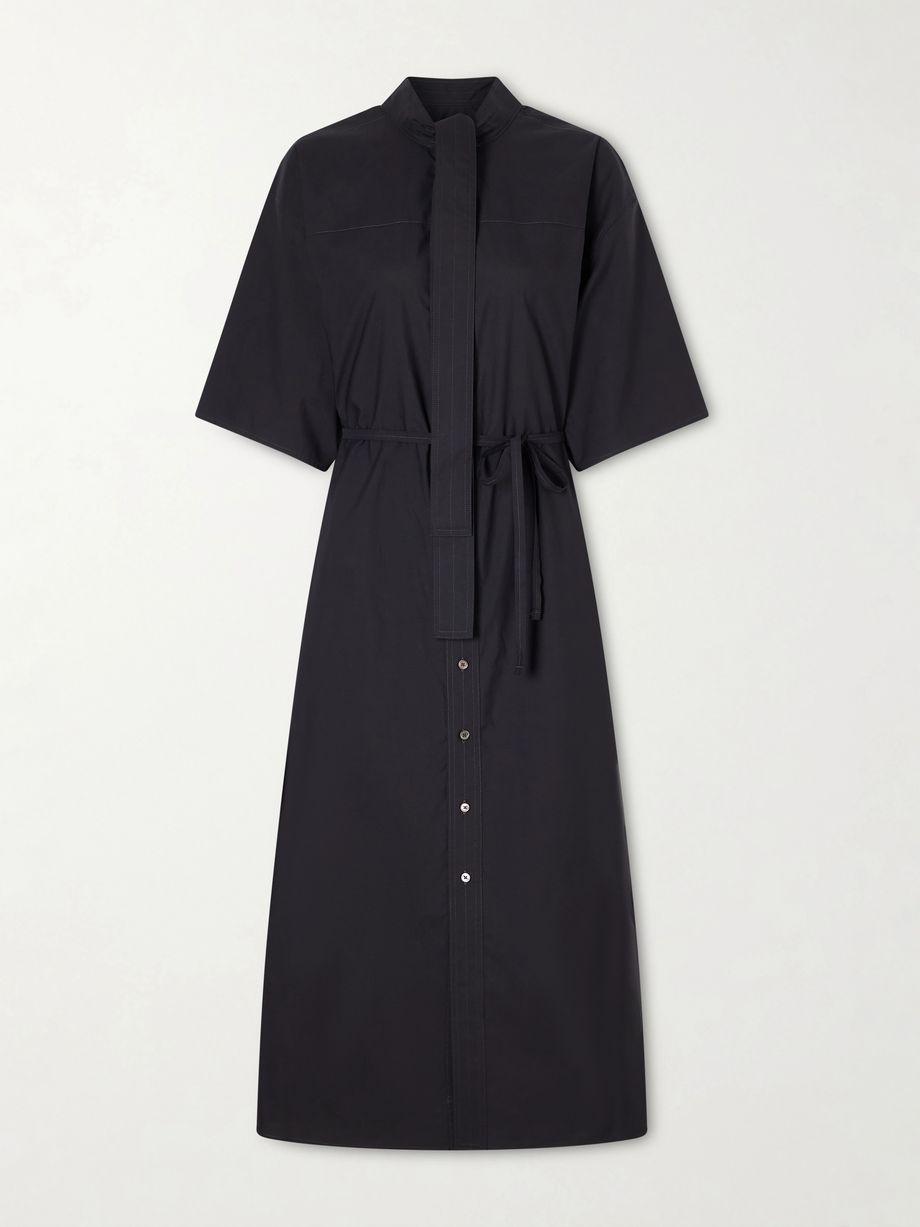 Reversible scarf-detailed cotton-blend midi dress by LEMAIRE