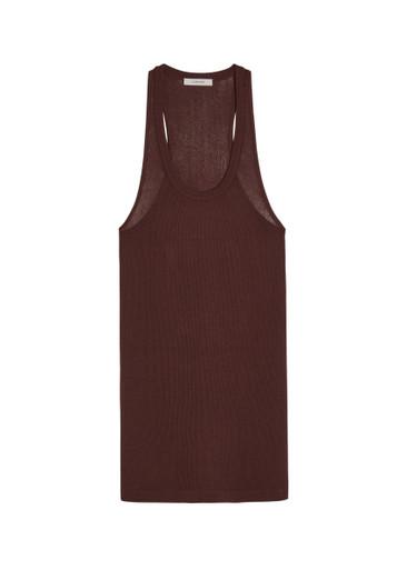 Scoop-neck fine-knit mini dress by LEMAIRE