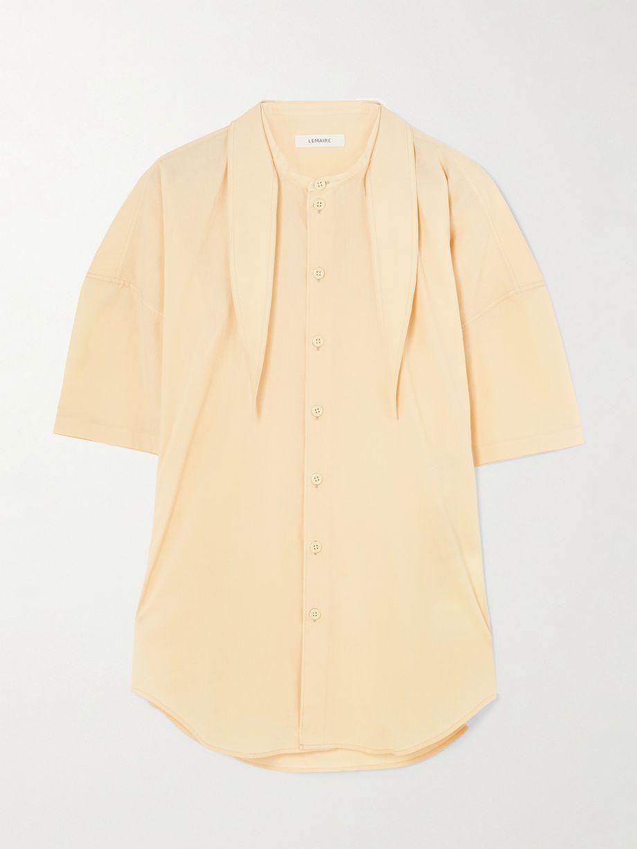 Tie-neck cotton-muslin shirt by LEMAIRE
