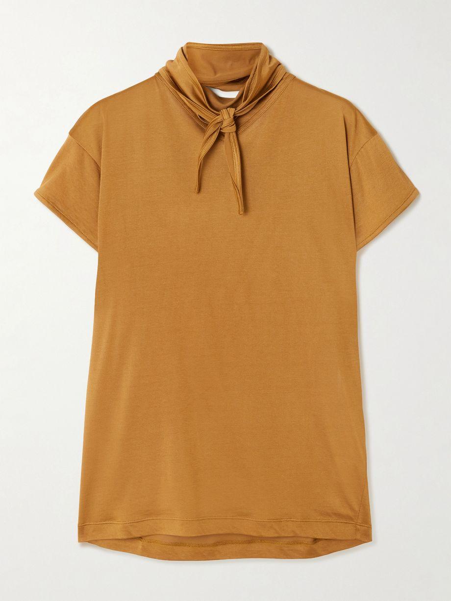 Tie-neck jersey T-shirt by LEMAIRE