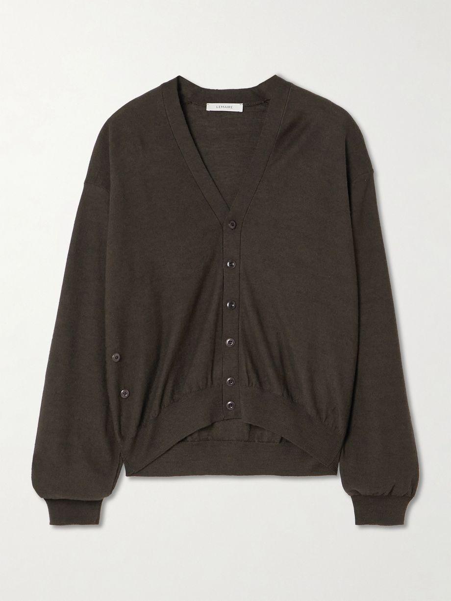 Twisted wool-blend cardigan by LEMAIRE
