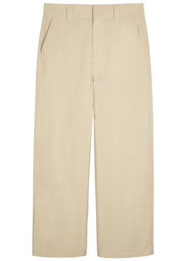 Wide-leg silk-blend trousers by LEMAIRE