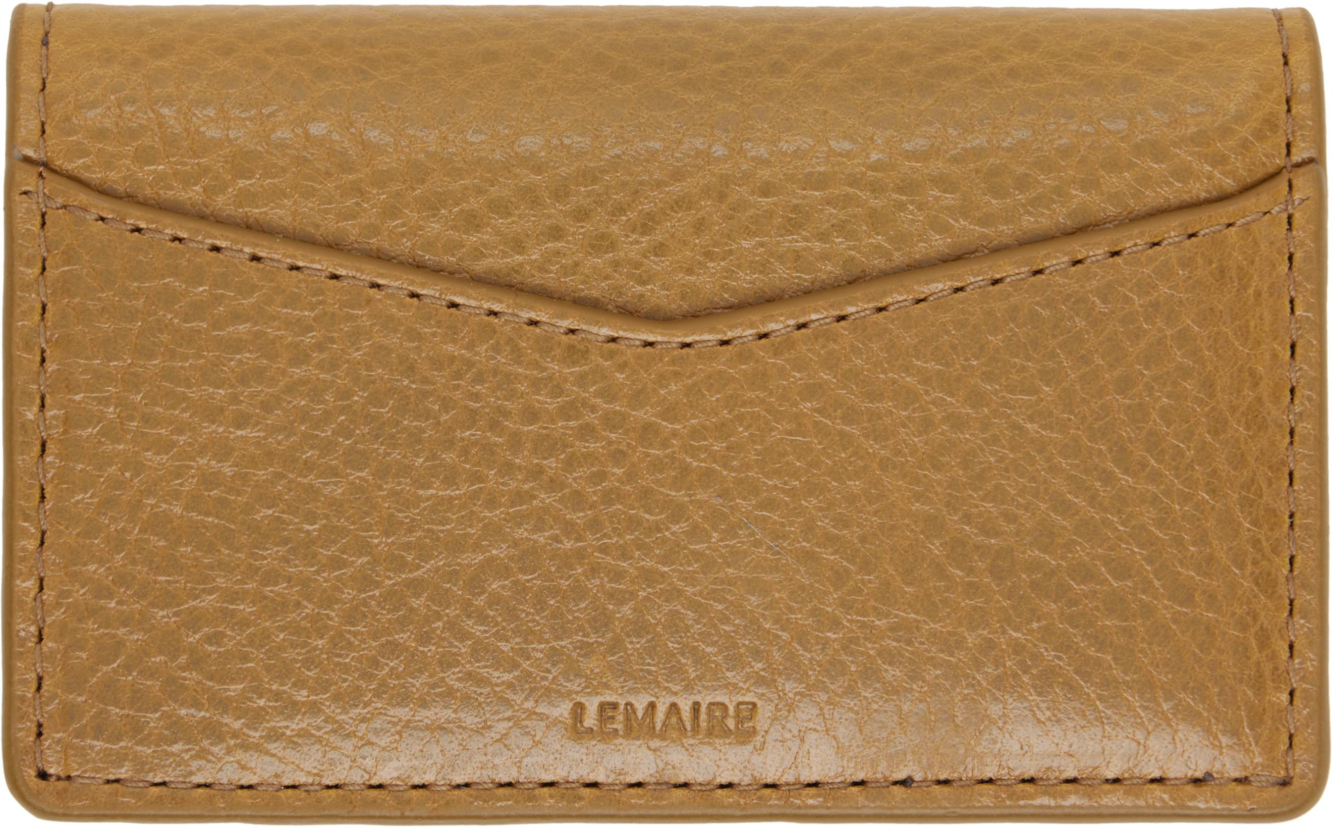 Yellow Gear Pocket Organizer Card Holder by LEMAIRE