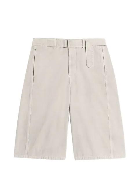 belted denim shorts by LEMAIRE