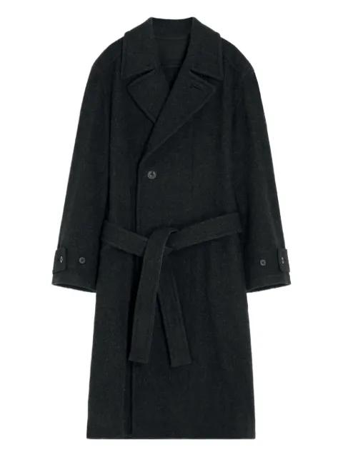 belted double-breasted coat by LEMAIRE