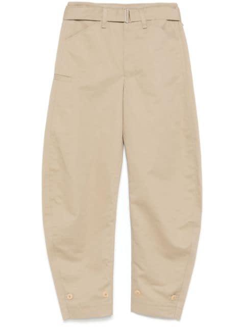 belted tapered trousers by LEMAIRE