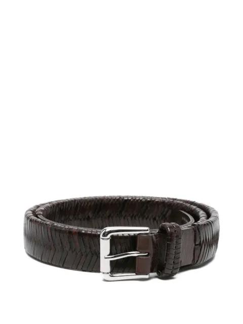 braided leather belt by LEMAIRE