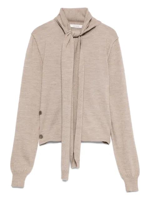 button tie cardigan by LEMAIRE