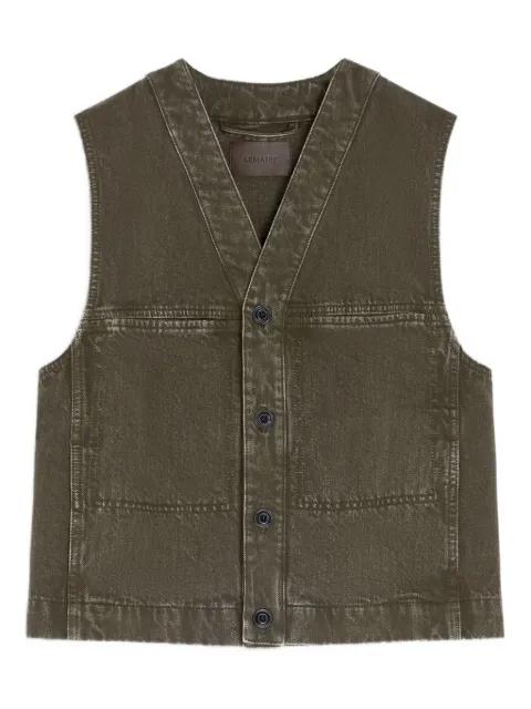 button-up gilet by LEMAIRE