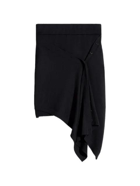 buttoned draped asymmetric skirt by LEMAIRE
