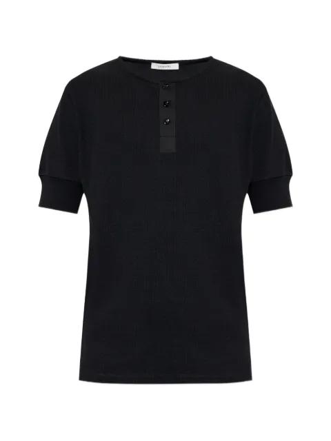 buttoned ribbed T-shirt by LEMAIRE