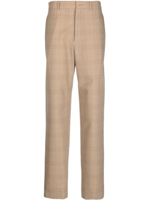 check-print high-waisted trousers by LEMAIRE