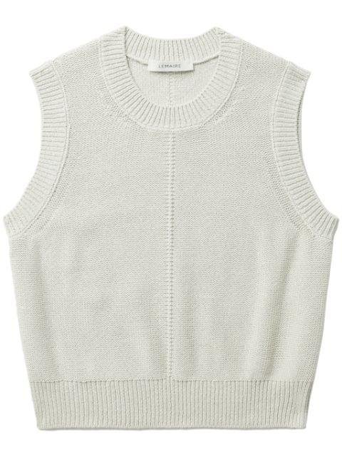 cropped knitted vest by LEMAIRE