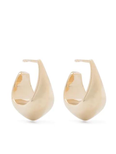 curved mini drop earrings by LEMAIRE