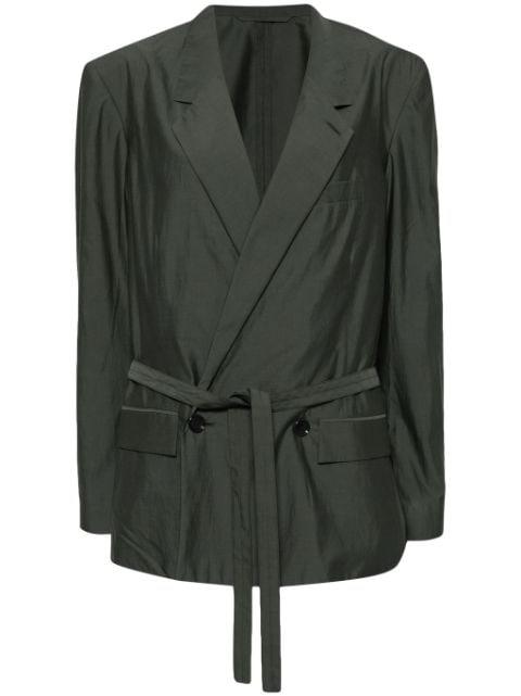 double-breasted belted blazer by LEMAIRE