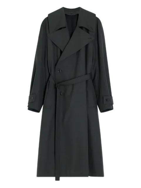 double-breasted belted trench coat by LEMAIRE