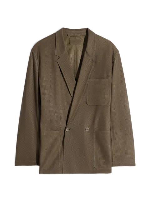 double-breasted leather jacket by LEMAIRE