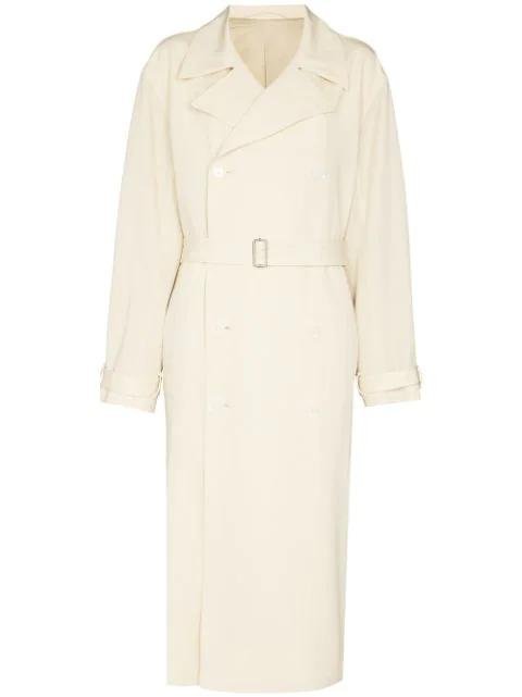 double-breasted trench coat by LEMAIRE