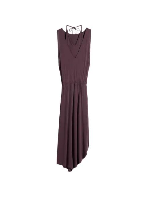 draped V-neck midi dress by LEMAIRE