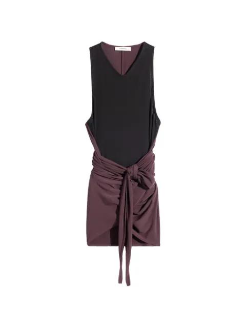 draped sleeveless mini dress by LEMAIRE