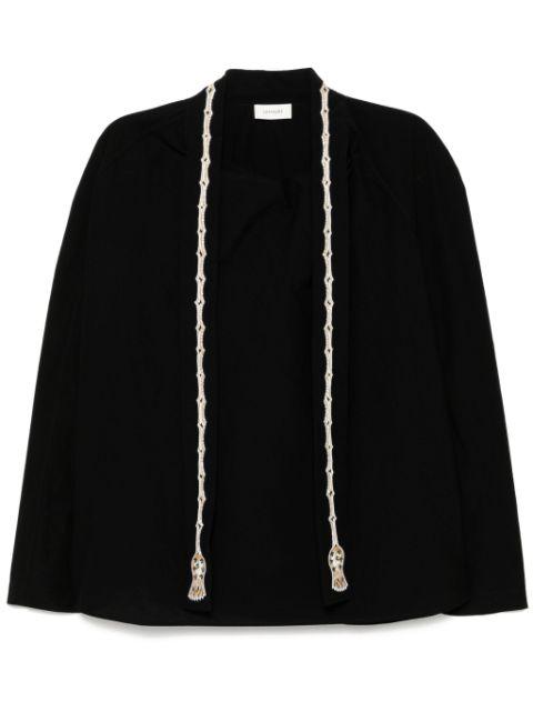 embroidered ascot blouse by LEMAIRE