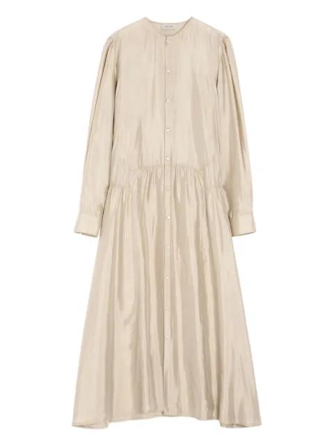 gathered buttoned maxi dress by LEMAIRE