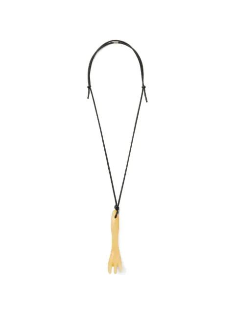 gua sha fork necklace by LEMAIRE