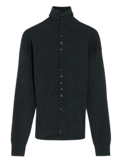 high-neck buttoned cardigan by LEMAIRE