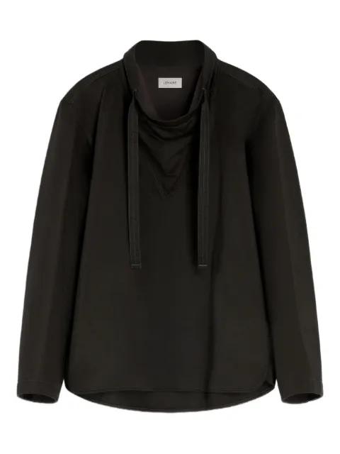 high-neck drawstring blouse by LEMAIRE