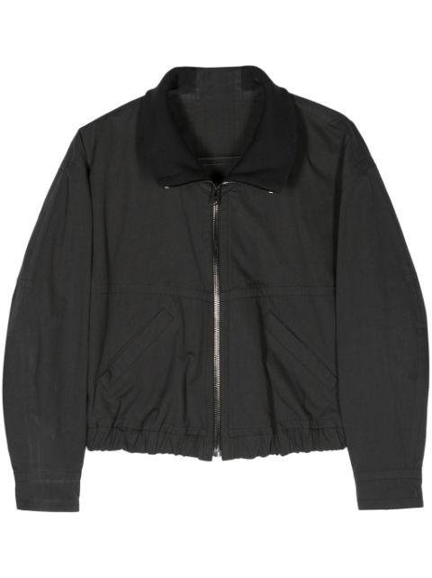 high-neck layered bomber jacket by LEMAIRE