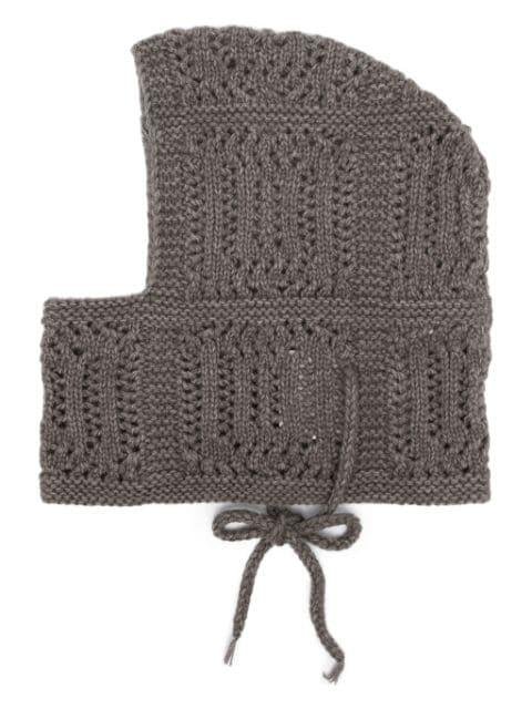 knitted ribbed balaclava by LEMAIRE