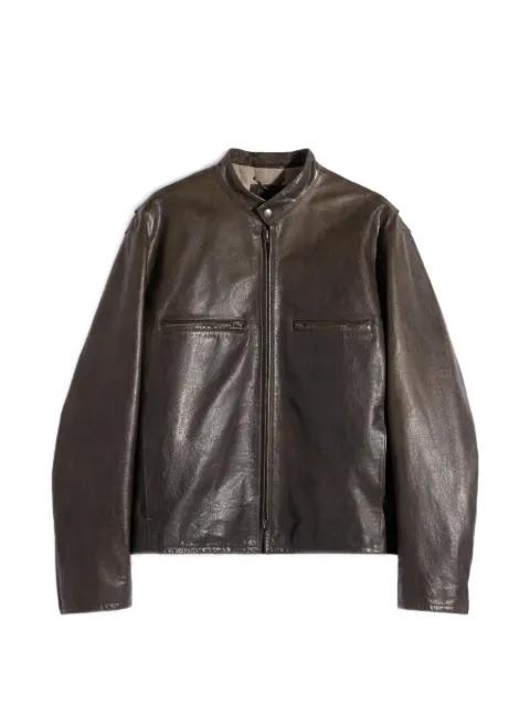 leather biker jacket by LEMAIRE