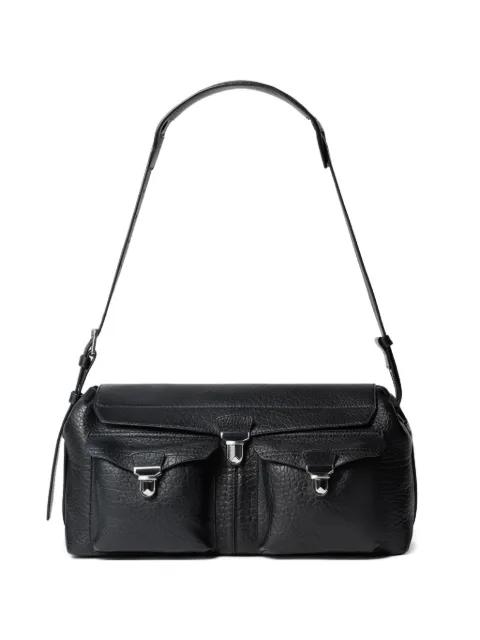 leather flap shoulder bag by LEMAIRE