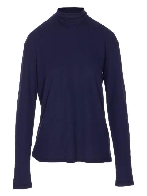 long-sleeve scarf-detail top by LEMAIRE